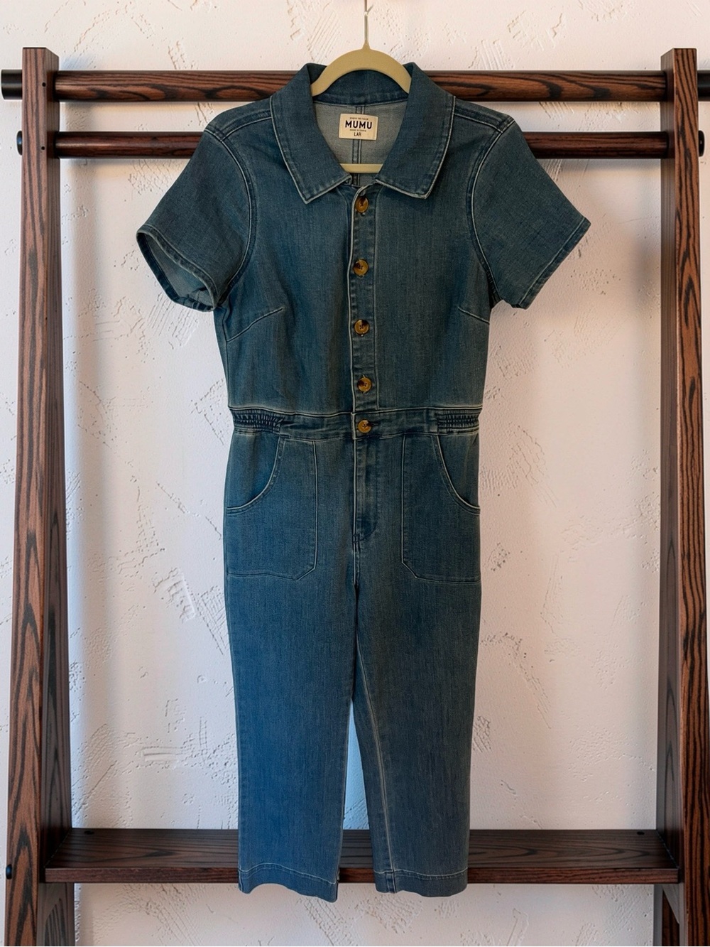 Show Me Your MuMu Emery Jumpsuit in French Blue. Size Large - Picture 4 of 11